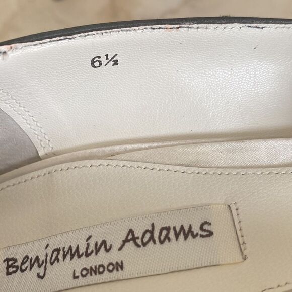 Benjamin Adams London Black Satin & Swarovski Crystals Peep Toe Evening Heels - Picture 14 of 16